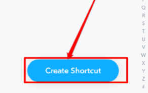 save your shortcut setting